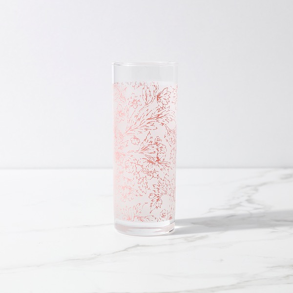 pink flower pattern cup